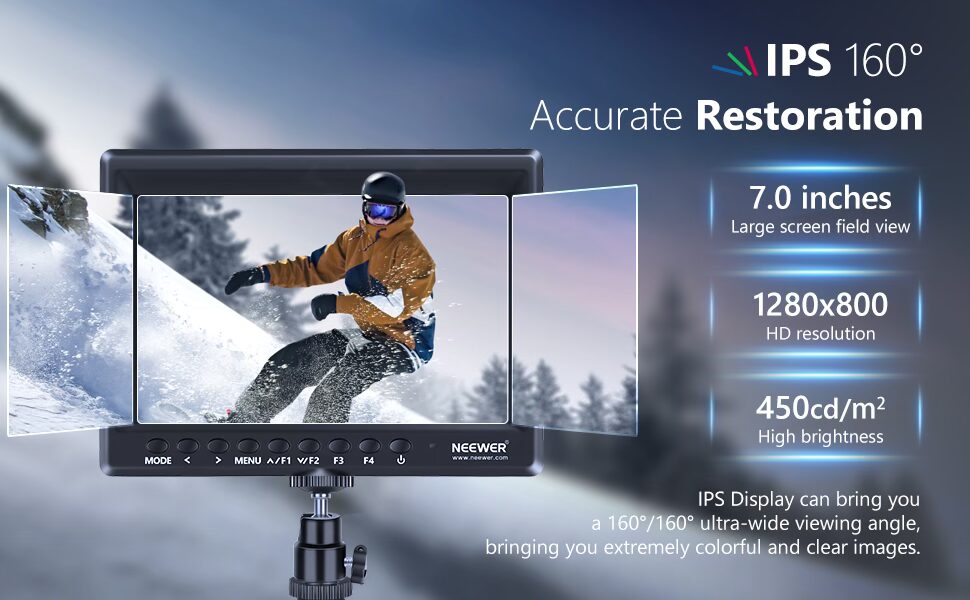 خرید مانیتور 7 اینچ نیور Neewer F100 7 Inch HD Camera Field Monitor