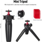 کیت فیلم‌برداری و ولاگ نِیور | NEEWER Video Phone Stabilizer Kit for Video Recording Vlogging, Phone Cage with LED Video Light, CM14 PRO Mini Microphone, Tabletop Tripod Compatible with iPhone 14 Pro Max Kit
