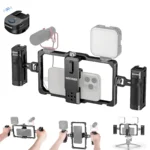 خرید کیج و ویدیو ریگ و لرزشگیر فلزی نیور برای آیفون و موبایل NEEWER PA009E Universal Phone Cage Video Rig