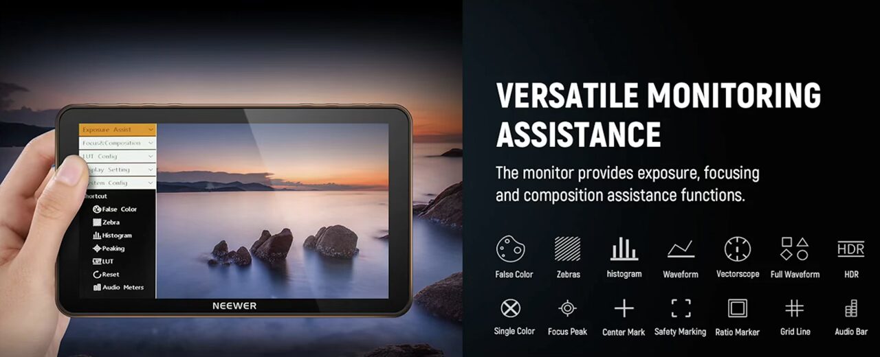 خرید فیلد مانیتور دوربین ۷ اینچی تاچ نیور قیمت NEEWER F700 7" Camera Field Touch Screen Monitor