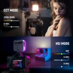 خرید ویدیو لایت و نور ال ای دی نیور قیمت سلفی لایت و نور ولاگینگ NEEWER BASICS BL60C Magnetic RGB Video Light