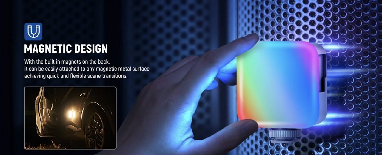 خرید ویدیو لایت و نور ال ای دی نیور قیمت سلفی لایت و نور ولاگینگ NEEWER BASICS BL60C Magnetic RGB Video Light