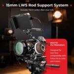 بیس پلیت دوربین اسمال ریگ | SmallRig Bottom Mount Plate with Dual 15mm Rod Clamp - تصویر 9