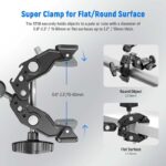 بازو نگهدارنده دوربین و گوشی نیور | NEEWER ST85 Super Clamp with 3" Dual Ballhead Magic Arm