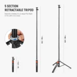 سه پایه و هولدر ۶۳ اینچی (۱۶۰ سانتیمتر) موبایل نیور | NEEWER TS05 62.9" All Metal Phone Tripod Selfie Sticks