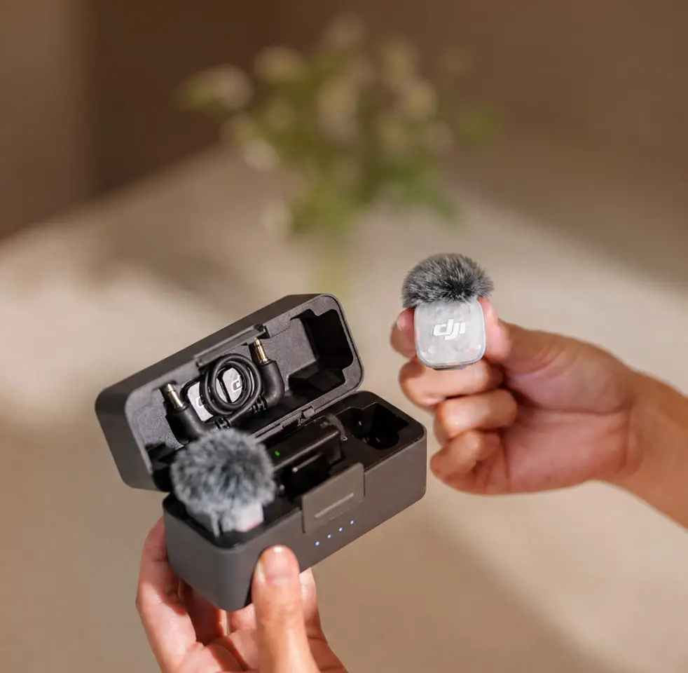 میکروفون میک مینی ۲ اس کمبو دو کاربره | DJI Mic Mini 2S (2 TX + 1 RX + Charging Case)