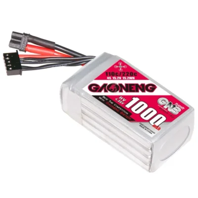 باتری لیپو جی ان بی ۴ سل ۱۰۰۰ میلی آمپر (پک یک عددی) | اف پی وی | GAONENG GNB LiHV 4S 15.2V 1000mAh 110C XT30 LiPo Battery