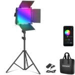 نور ویدیو لایت آر جی بی تولید محتوا و فیلم برداری نیور با قابلیت کنترل با موبایل | NEEWER Upgraded RGB660 PRO II LED Video Light
