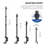 بازو و گیره رو میزی هولدر گوشی و موبایل نیور | NEEWER TL253A+CR221A Tabletop Camera Mount Stand