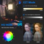 نور ویدیو لایت آر جی بی تولید محتوا و فیلم برداری نیور با قابلیت کنترل با موبایل | NEEWER Upgraded RGB660 PRO II LED Video Light - تصویر 6